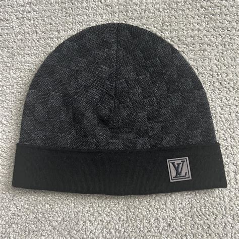 louis vuitton checkered beanie.